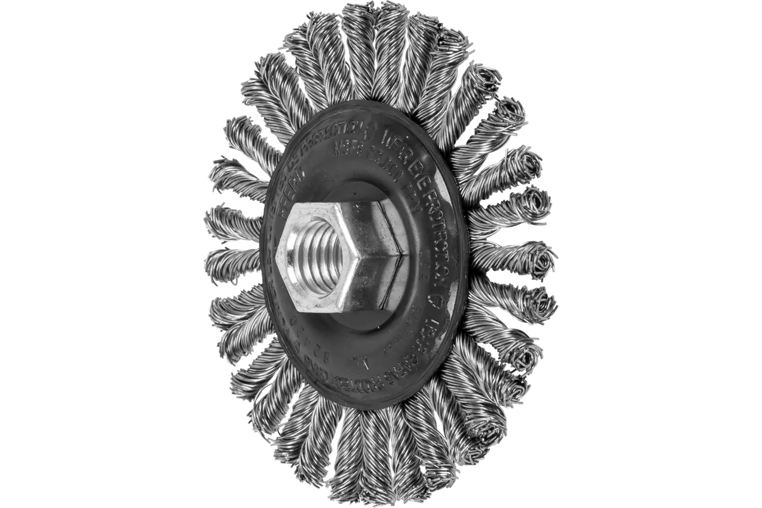 Picture of Pferd Combitwist® Stringer Bead Wheel Brush 4" Dia .020 Stainless Steel 5/8-11" Thread